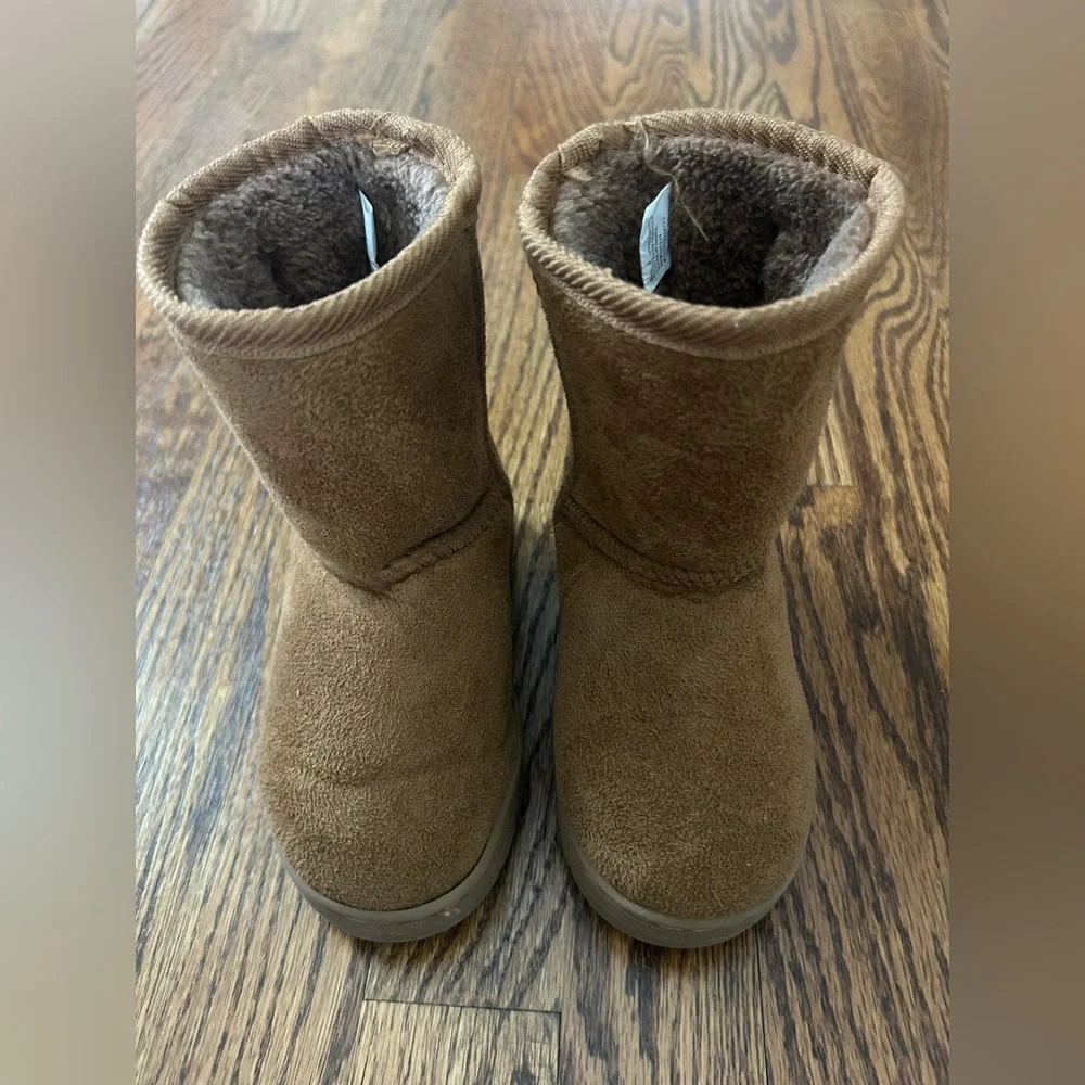 bebe Girls Brown Faux Fur Pull-On Winter Boots Size 9